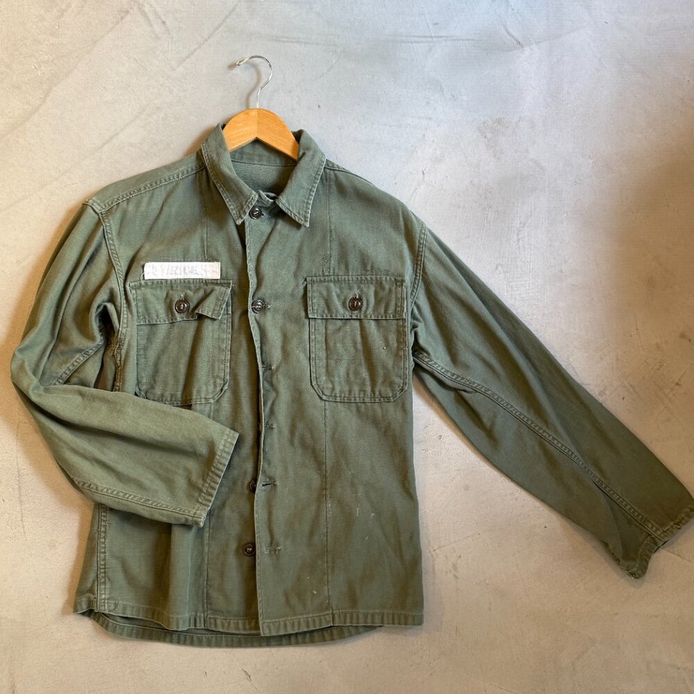 Vintage Rice Army Green Jacket - Picture 2 of 3